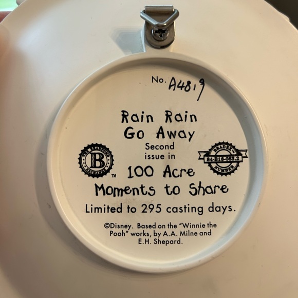 Disney Bradford Exchange Eeyore and Piglet plate. Limited edition- - Picture 5 of 8